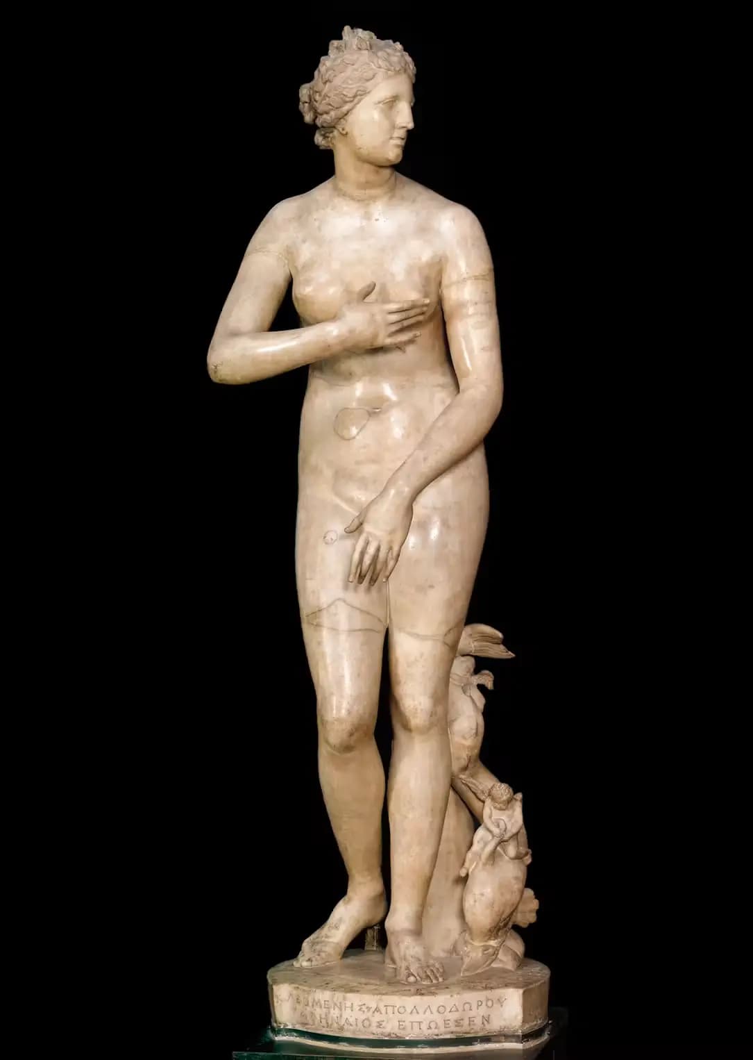 Venere Pudica, marmo pario, h. 153 cm, Gallerie degli Uffizi, Firenze.