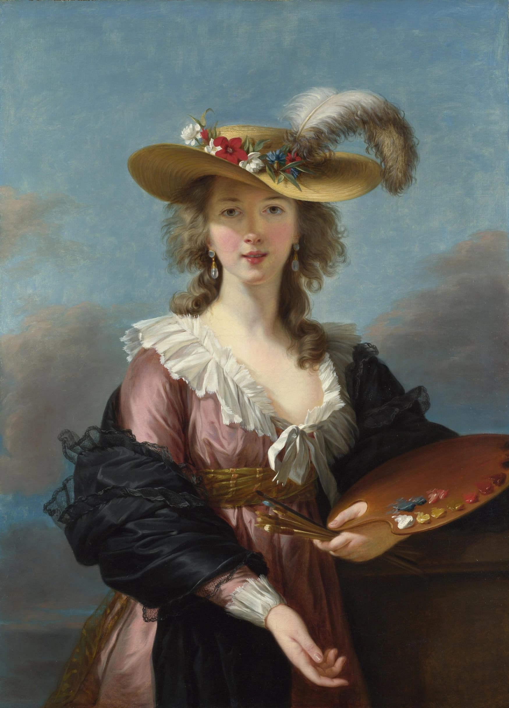 Élisabeth Vigée Le Brun, Autoritratto con tavolozza, post 1782, olio su tela, 97,8 x 70,5 cm, National Gallery, London.