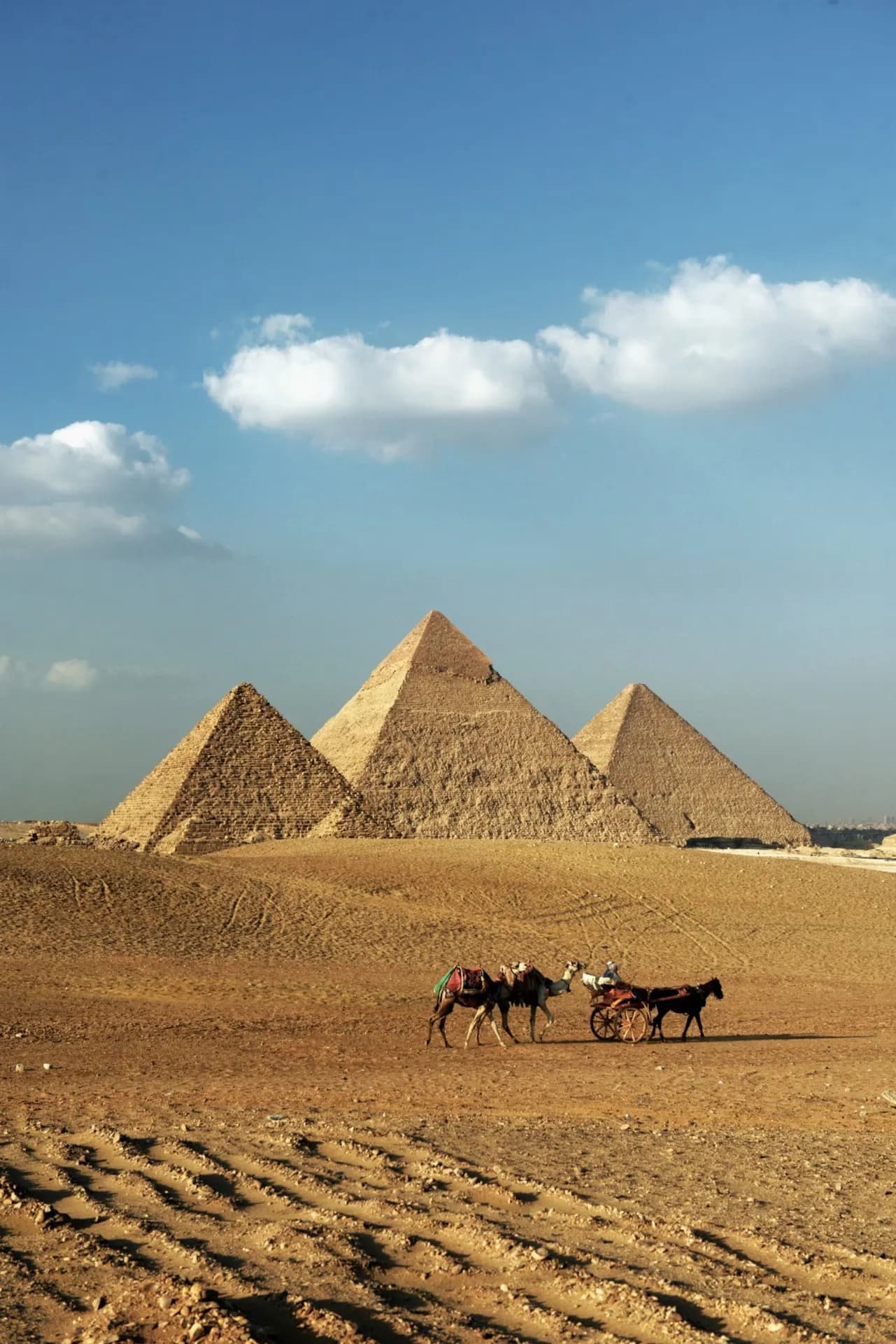 Le Piramidi di Giza, in uno scatto di Jonathan Rashad.