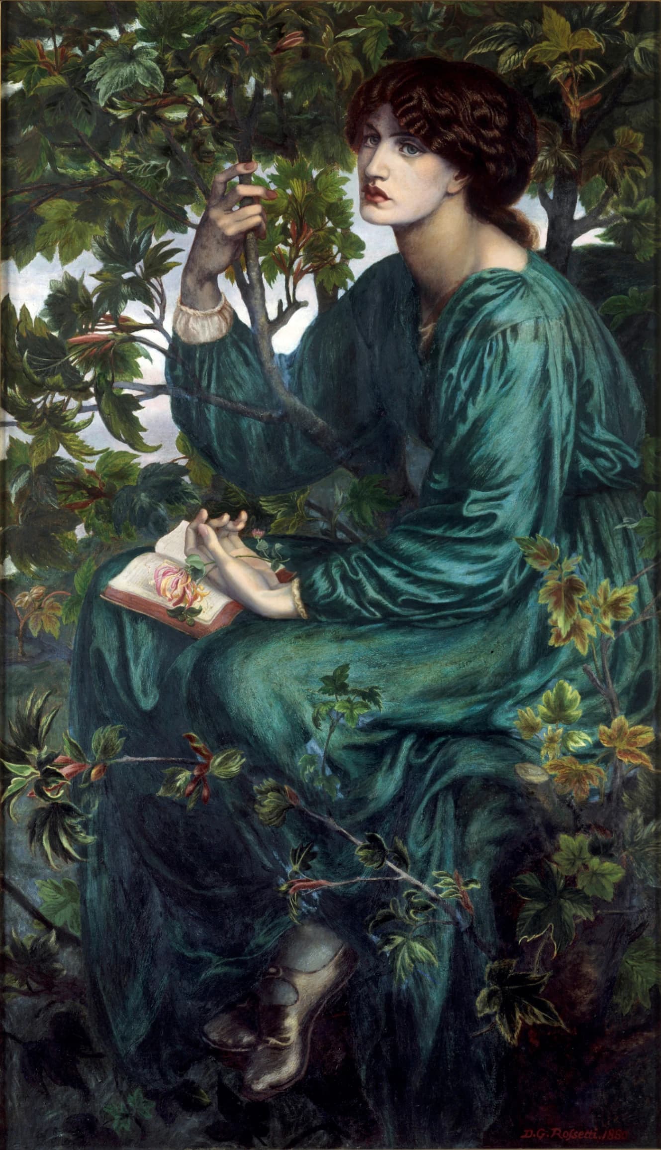 Dante Gabriel Rossetti, Il sogno ad occhi aperti, 1880, olio su tela, oil on canvas , 157.5 x 92.7 cm, Victoria and Albert Museum.