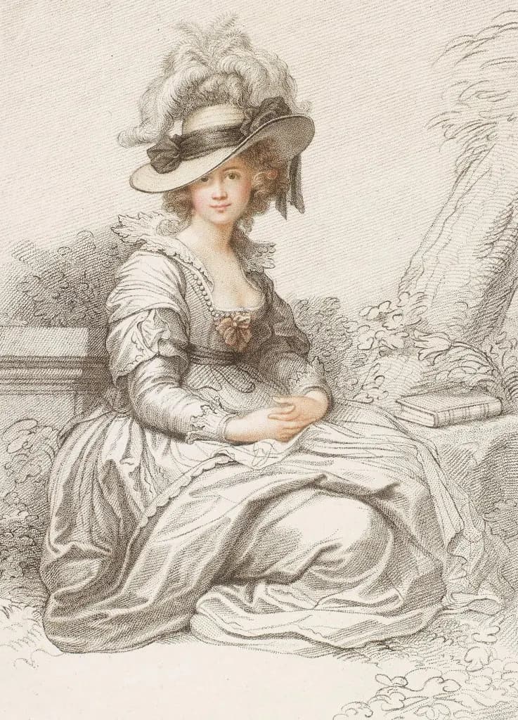 Maria Hadfield Cosway in un’incisione di Francesco Bartolozzi ( 1785 circa) tratta da un ritratto fattole dal marito Richard Cosway.