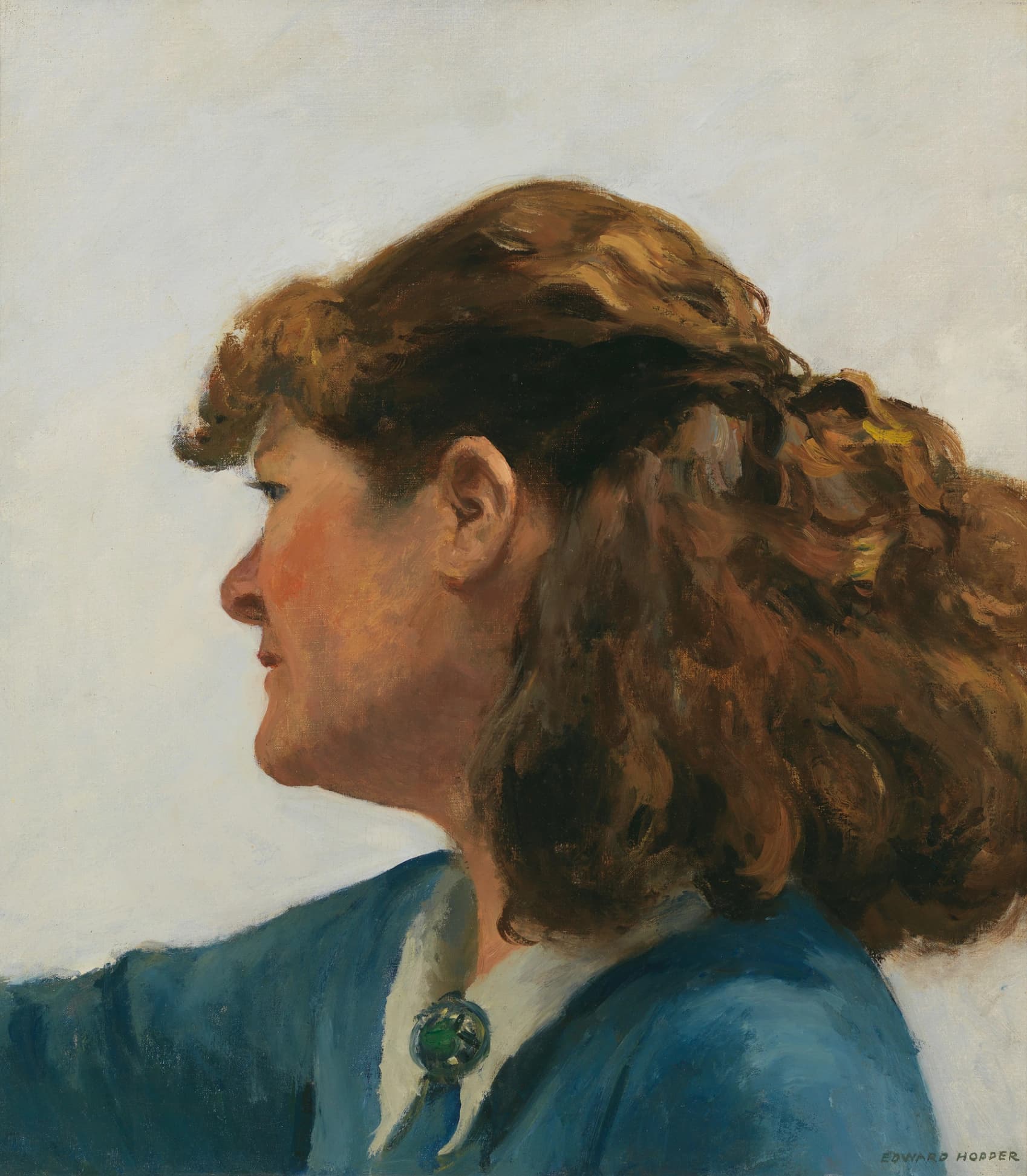 Edward Hopper, Jo mentre dipinge, 1936, olio su tela, 46,2 × 41,1 cm, Whitney Museum of American Art, New York.
