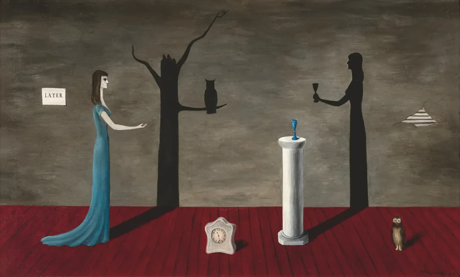 Gertrude Abercombie, Strane Ombre, 1950, olio su tela, 55,9 × 91,4 cm, collezione privata, Illinois. Foto di Michael Tropea.