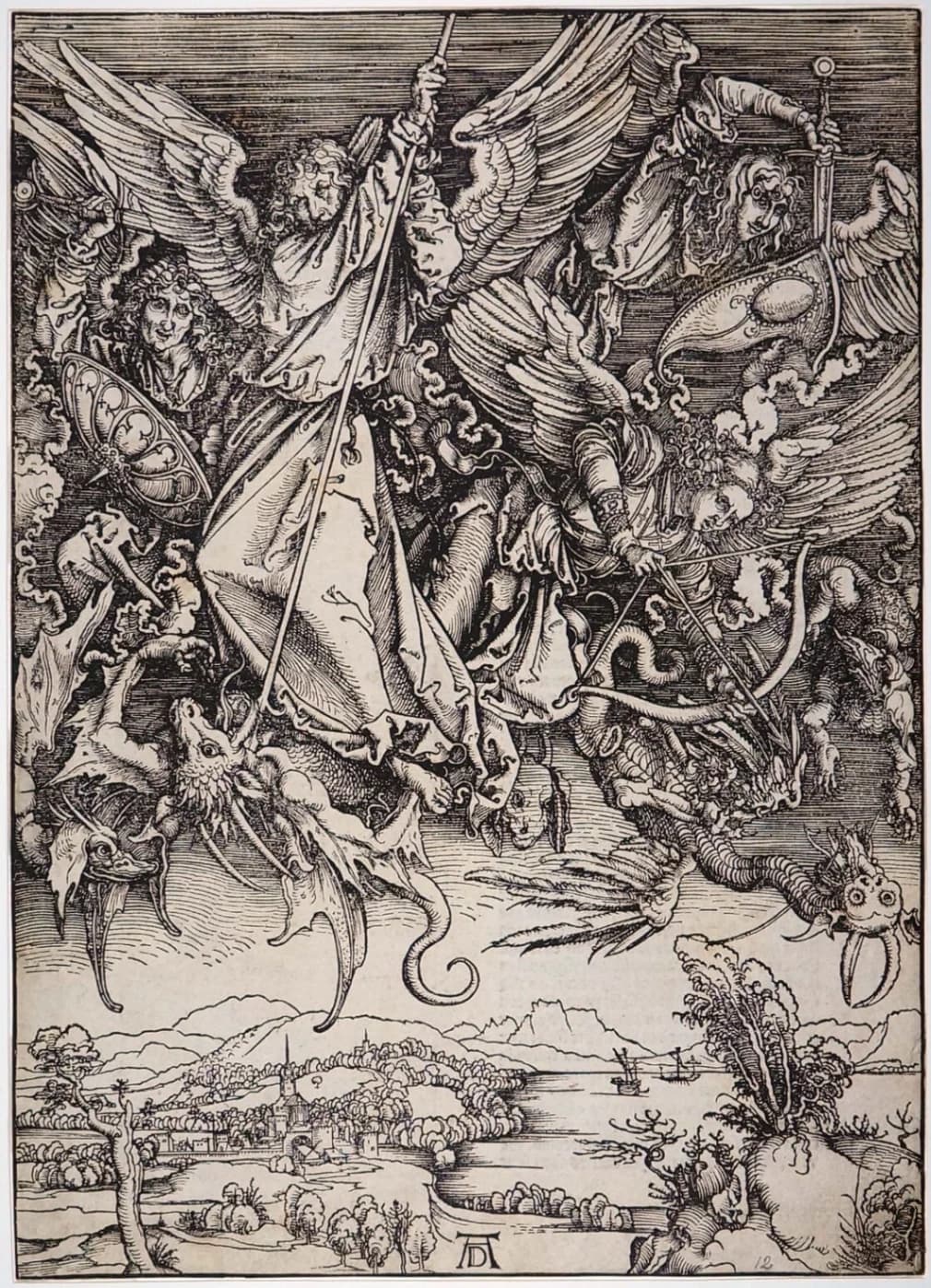 Albrecht Dürer, San Michele che uccide il dragone.