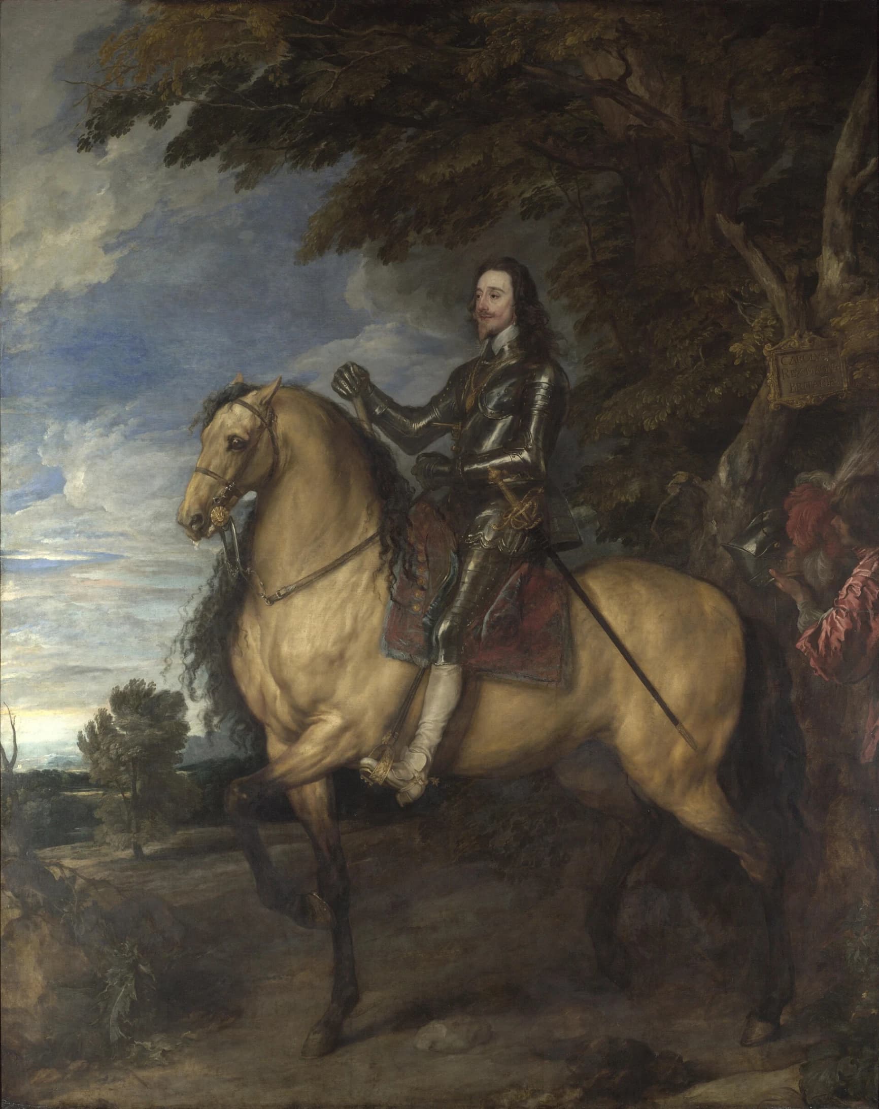 Antoon van Dyck, Ritratto di Carlo I a cavallo, 1636, olio su tela, 367 × 292 cm, National Gallery, Londra.
