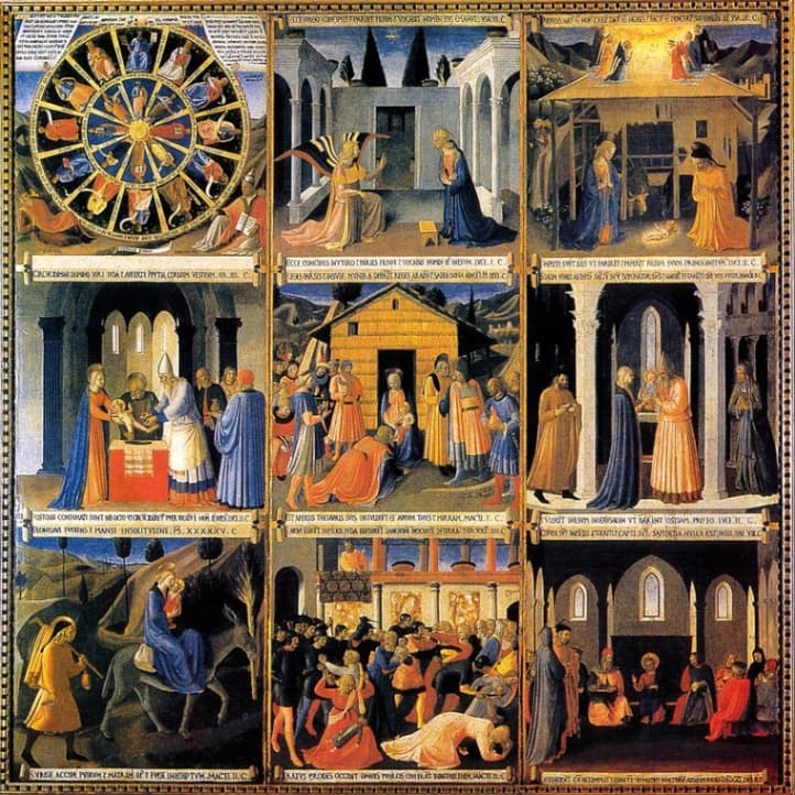 Beato Angelico, Armadio degli Argenti (primo pannello), 1451-1453, tempera su tavola, Museo nazionale di San Marco, Firenze.