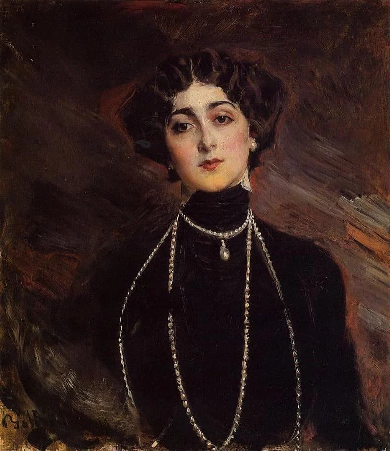 Giovanni Boldini, Ritratto di Lina Cavalieri, 1901 circa, olio su tela, 67,4 cm x 60,4 cm, collezione privata.