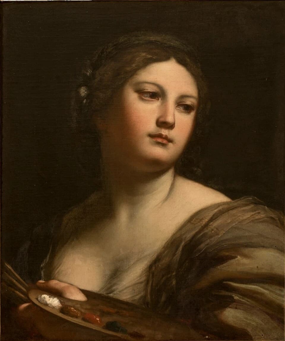 Carlo Maratta, Allegoria della Pittura (Presunto ritratto di Faustina Maratta), olio su tela, 1690 circa, 61 x 50 cm, Gallerie Nazionali d'Arte Antica Barberini Corsini, Roma.