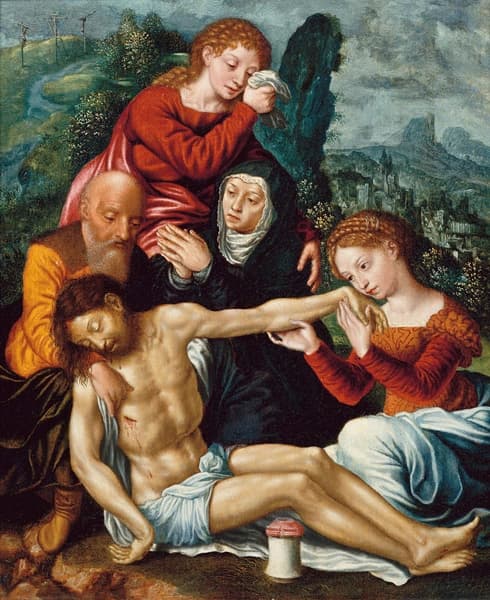 Catharina van Hemessen, La lamentazione di Cristo, olio su pannello, 228 x 24 cm, Snijders &amp; Rockox House.