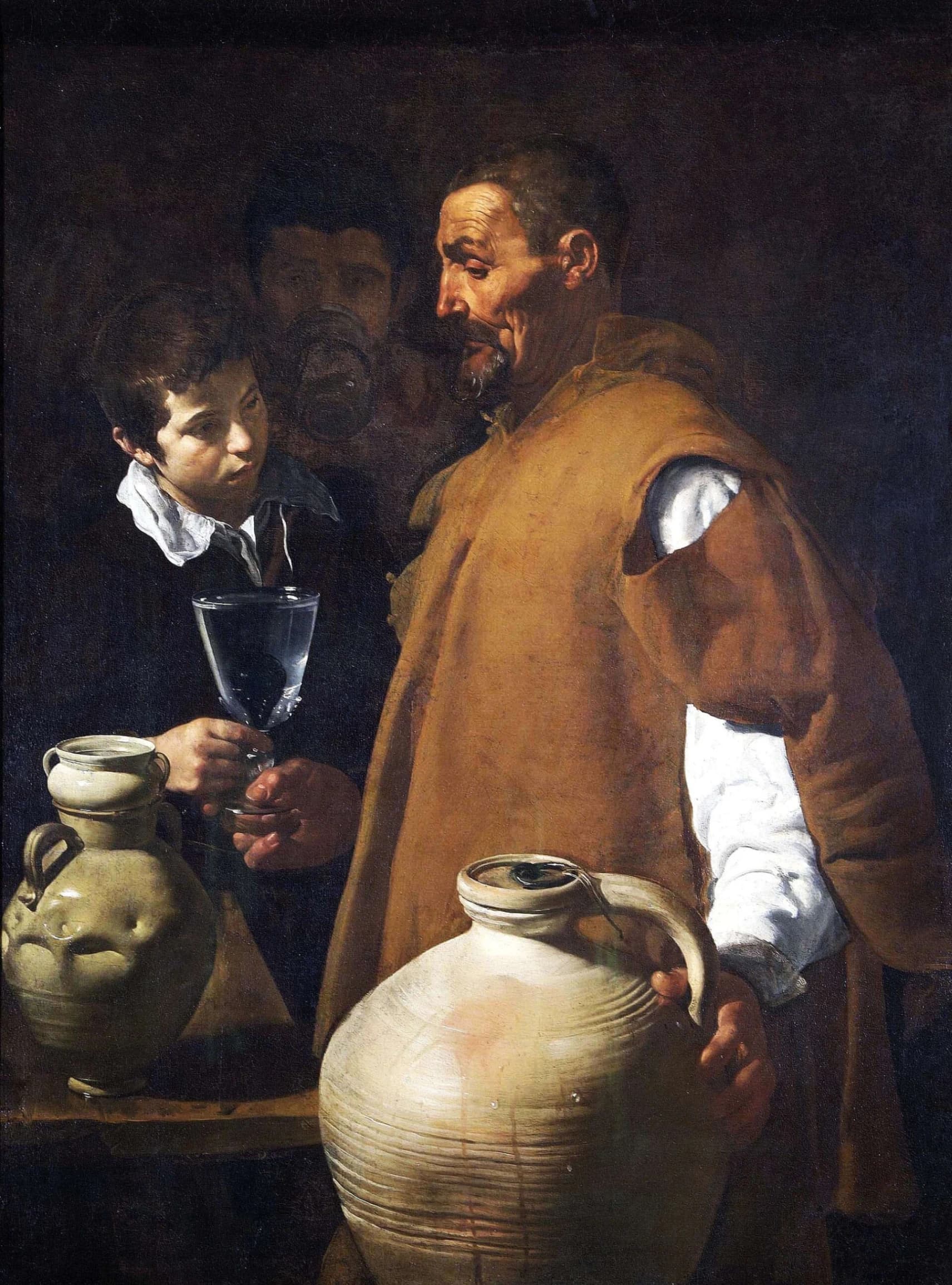 Diego Velázquez, L'acquaiolo di Siviglia, 1620, olio su tela, 105 × 80 cm, Wellington Collection Apsley House, Londra.