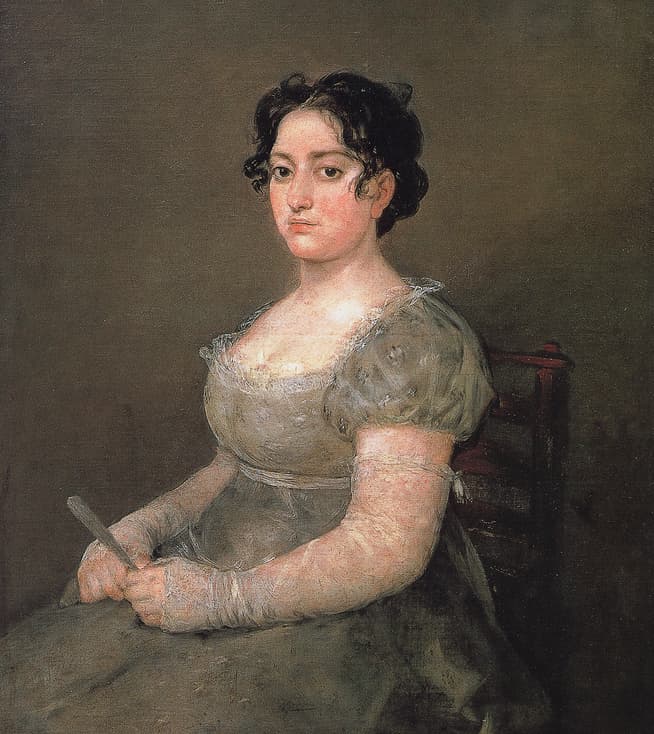 Francisco Goya, Ritratto di dama con ventaglio (Lorenza Correa?), 1806 circa, olio su tela, 103 x 83 cm, Musée du Louvre, Parigi.