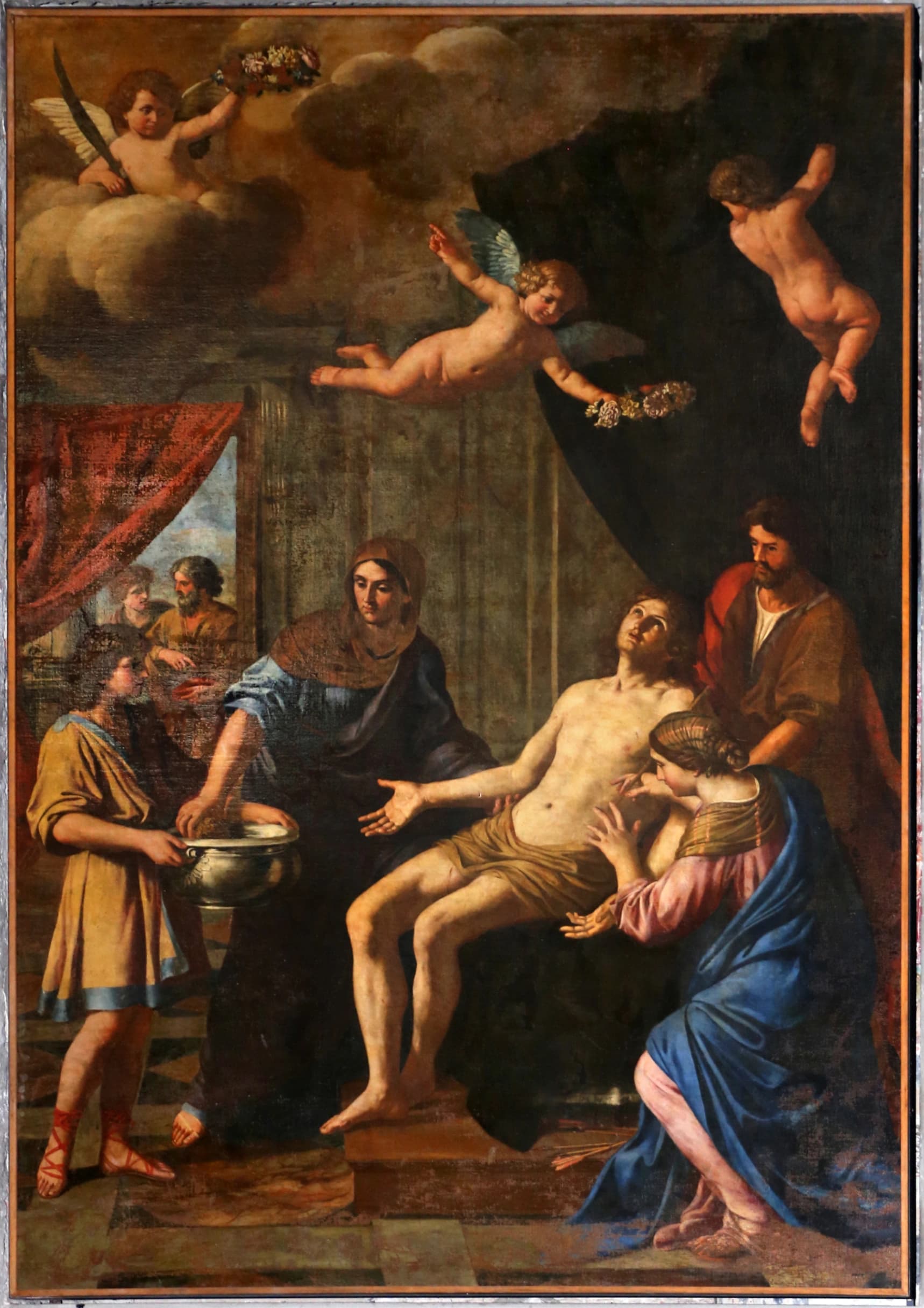 Giacinto Gimignani, San Sebastiano curato dalle pie donne, 1642, Chiesa di San Domenico, Pistoia.