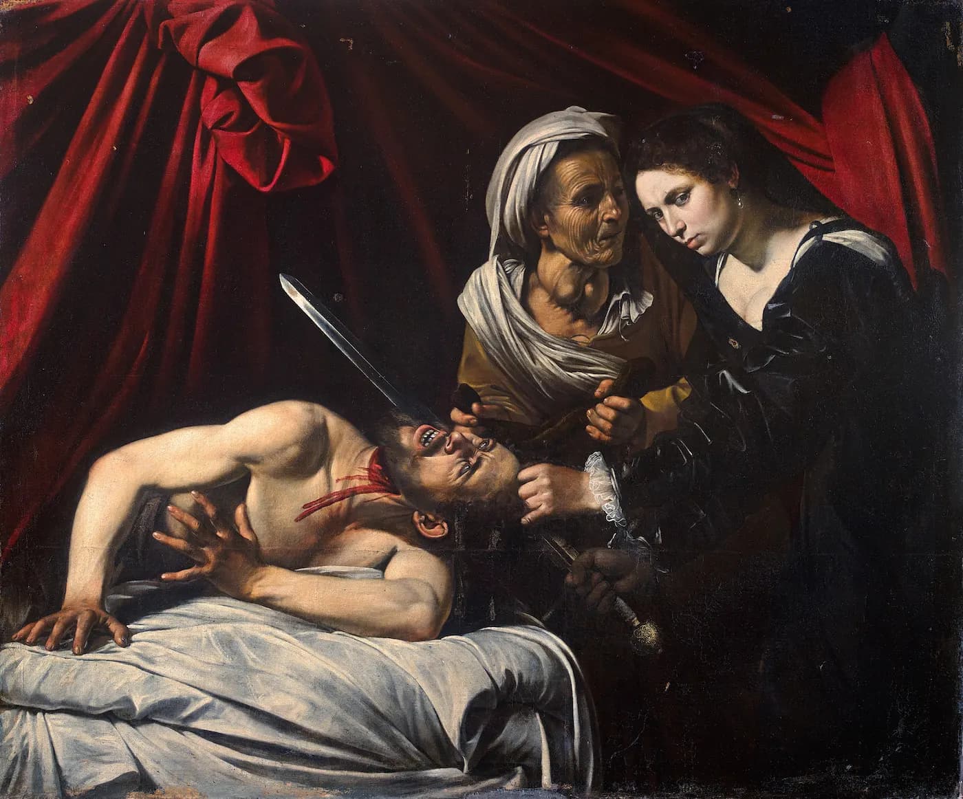 Michelangelo Merisi detto Caravaggio, Giuditta e Oloferne, 1607 circa, olio su tela, 144 x 173 cm, collezione privata, Tolosa.