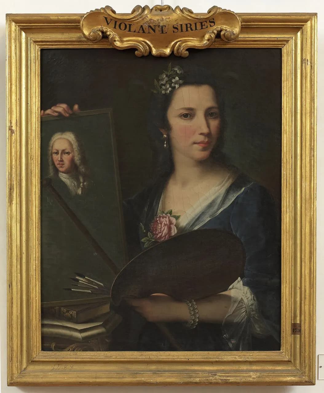 Violante Beatrice Siries, Autoritratto, 1736 circa, 73.5 x 57.5 cm, Corridoio vasariano, Gallerie degli Uffizi, Firenze.