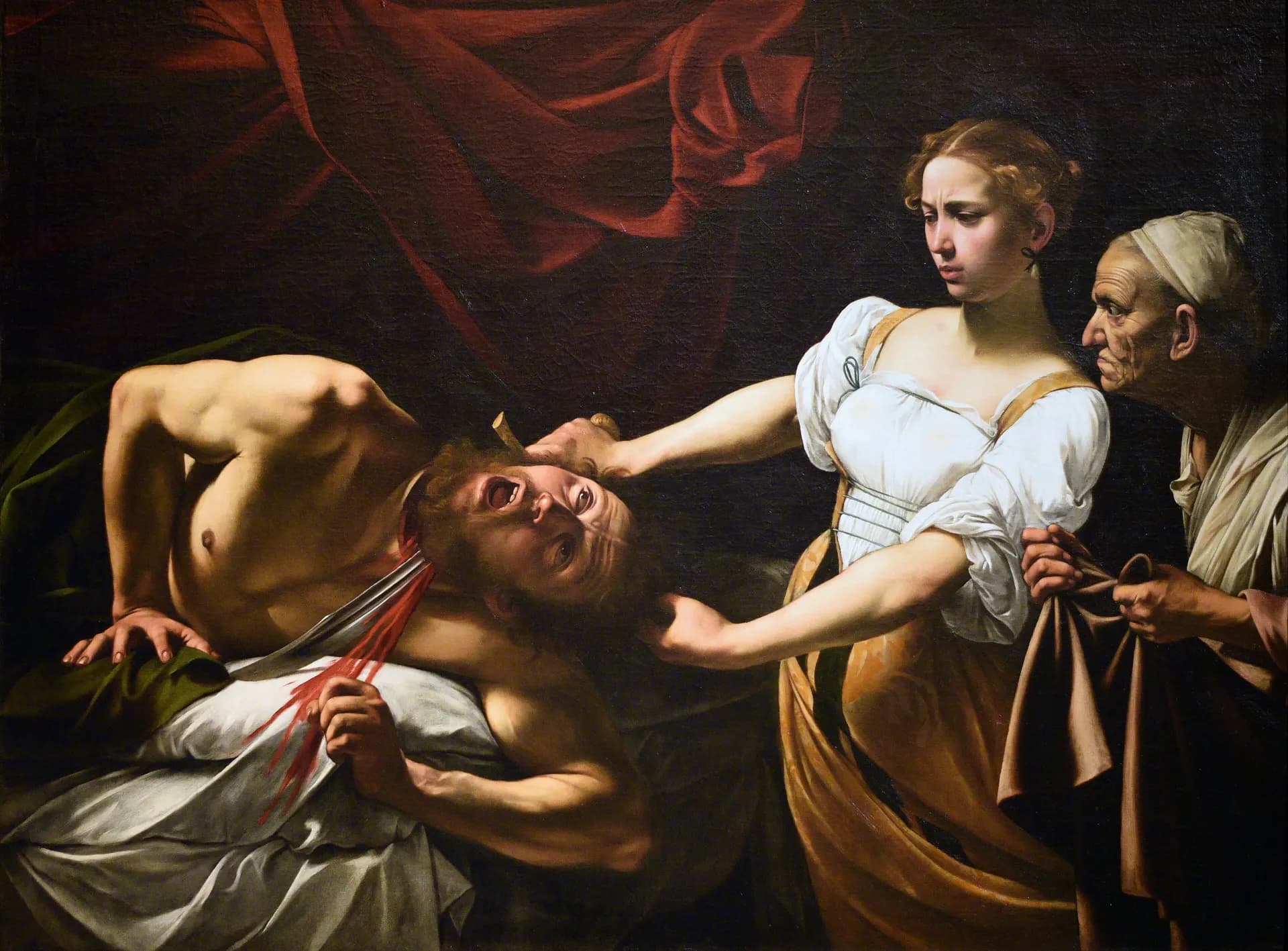 Michelangelo Merisi detto Caravaggio, Giuditta e Oloferne, 1598-1602, olio su tela, 145 x 195 cm, Gallerie Nazionali Barberini Corsini, Roma.