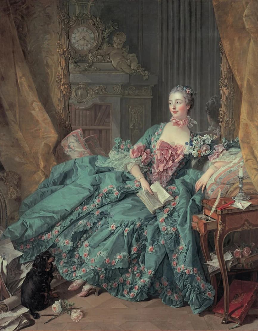 François Boucher, Ritratto di Madame de Pompadour, 1756, Alte Pinakothek, Monaco di Baviera.