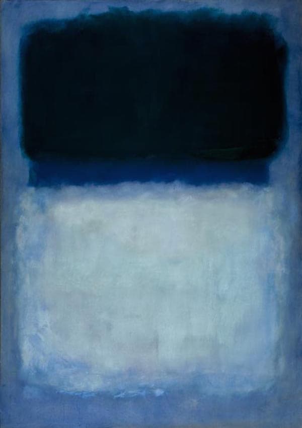 Mark Rothko, Verde su Blu, 1956. Tucson, The University of Arizona Museum of Art © 1998 Kate Rothko Prizel &amp; Christopher Rothko - Adagp, Parigi, 2023.