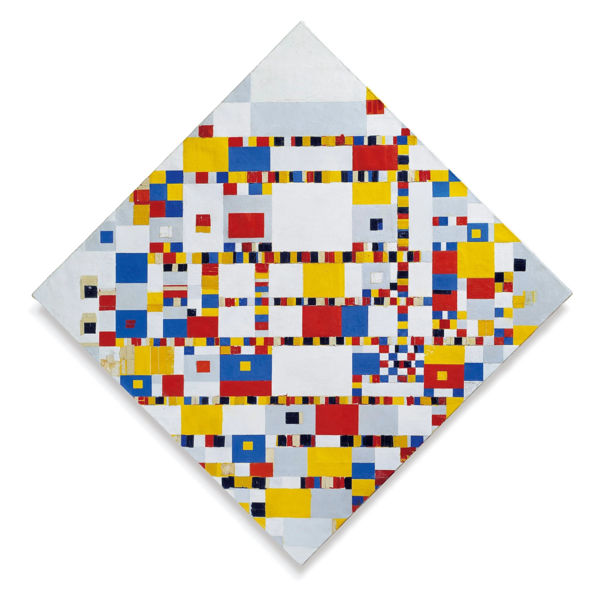 Piet Mondrian, Victory Boogie Woogie, 1942 - 1944, olio su tela, 127 ×1 27 cm, Kunstmuseum, L'Aia.
