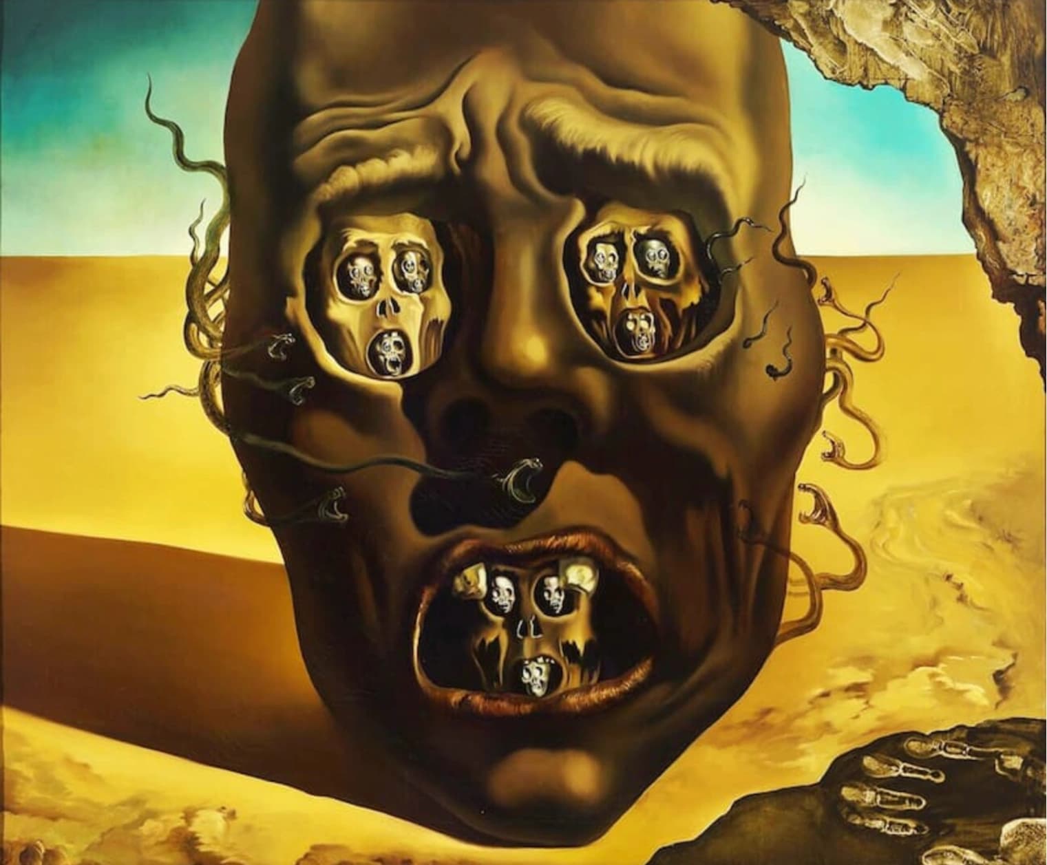 Salvador Dalì, Il Volto della Guerra, 1940, olio su tela, 64 x 79 cm, Museum Boijmans Van Beuninge, Rotterdam.