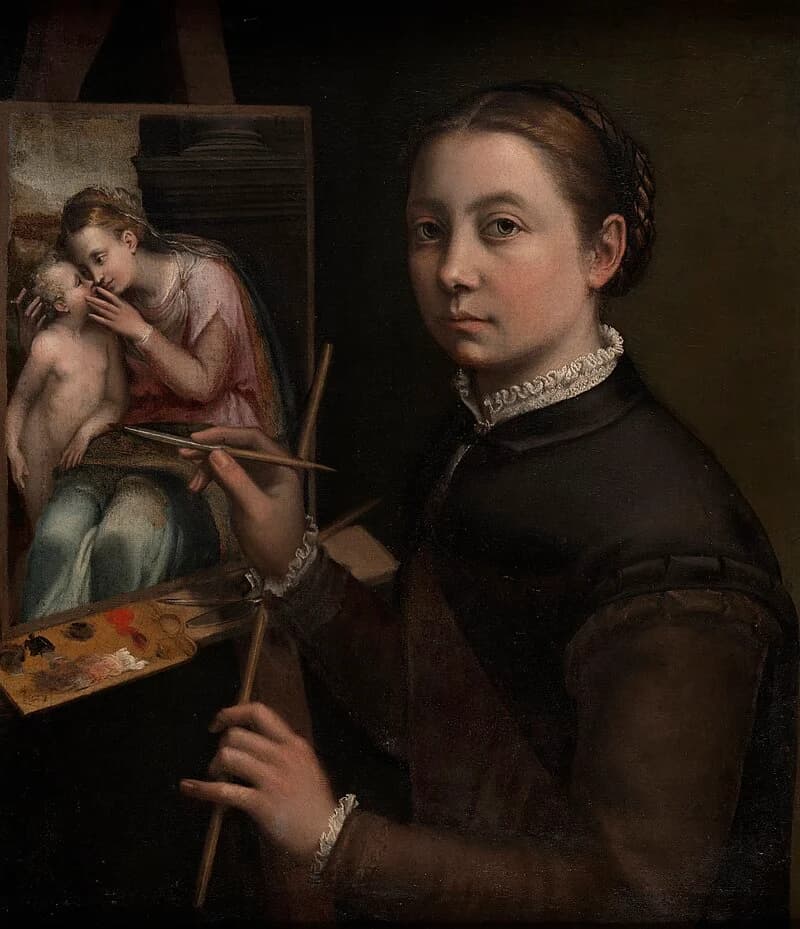 Sofonisba Anguissola, Autoritratto al cavalletto, 1556, Museum Castle, Łańcut.