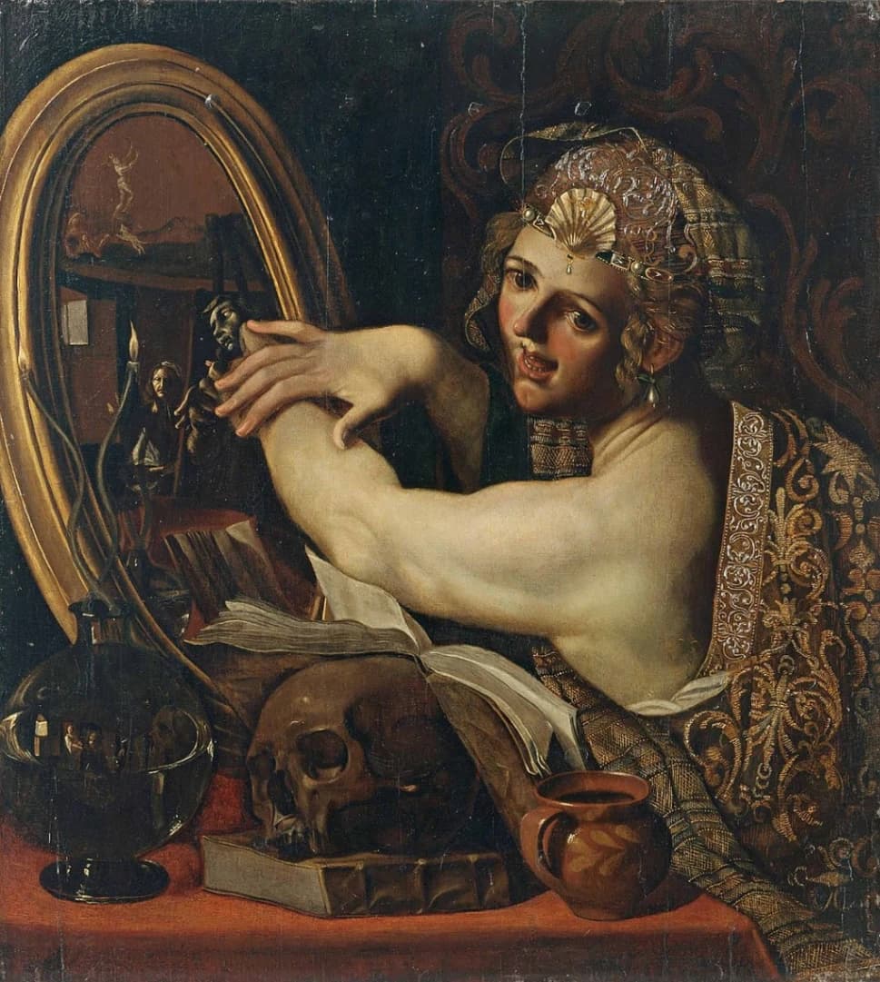 Pseudo Caroselli, Strega, olio su tela 80 x 72 cm, collezione privata, Svizzera.