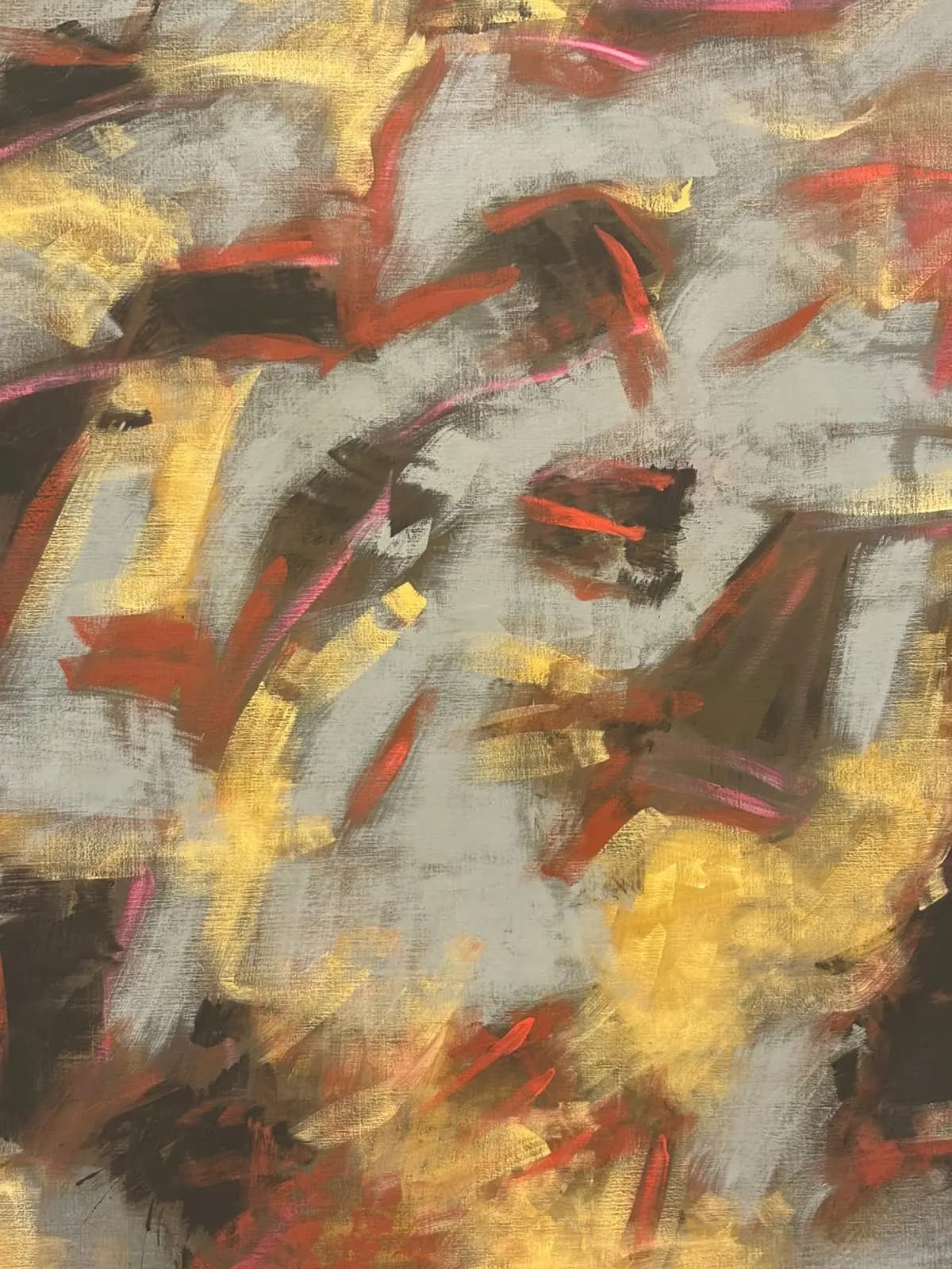 Claudio Verna, Il gorgo e l'artificio, 1987, olio su tela, 200 x 200, collezione dell'artista. Dettaglio.