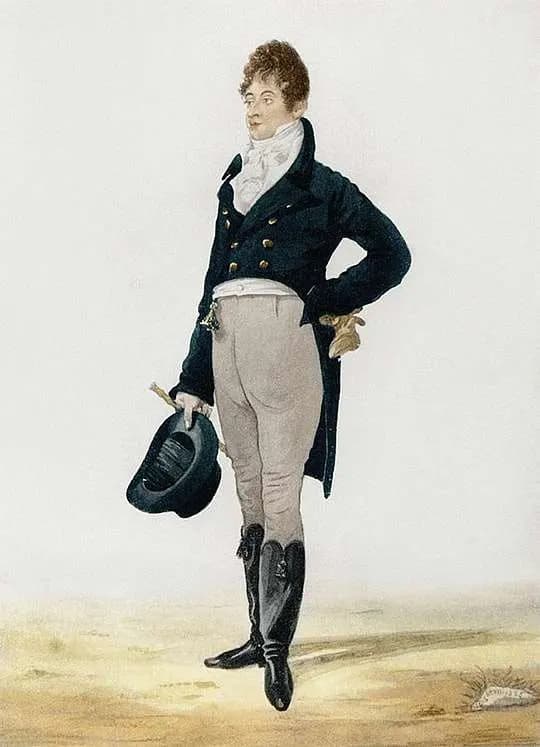 Robert Dighton, Caricatura di Sir Beau Brummell, 1805.