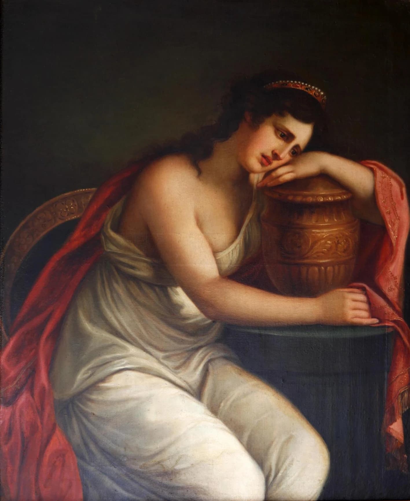Carlotta Gargalli, Artemisia che piange sull’urna ove son chiuse le cenere di Mausolo. Concorso Curlandese 1807, Piccolo premio di Pittura. MAMbo Bologna, Collezioni storiche. Foto Museo Ottocento Bologna. © MAMbo Bologna.
