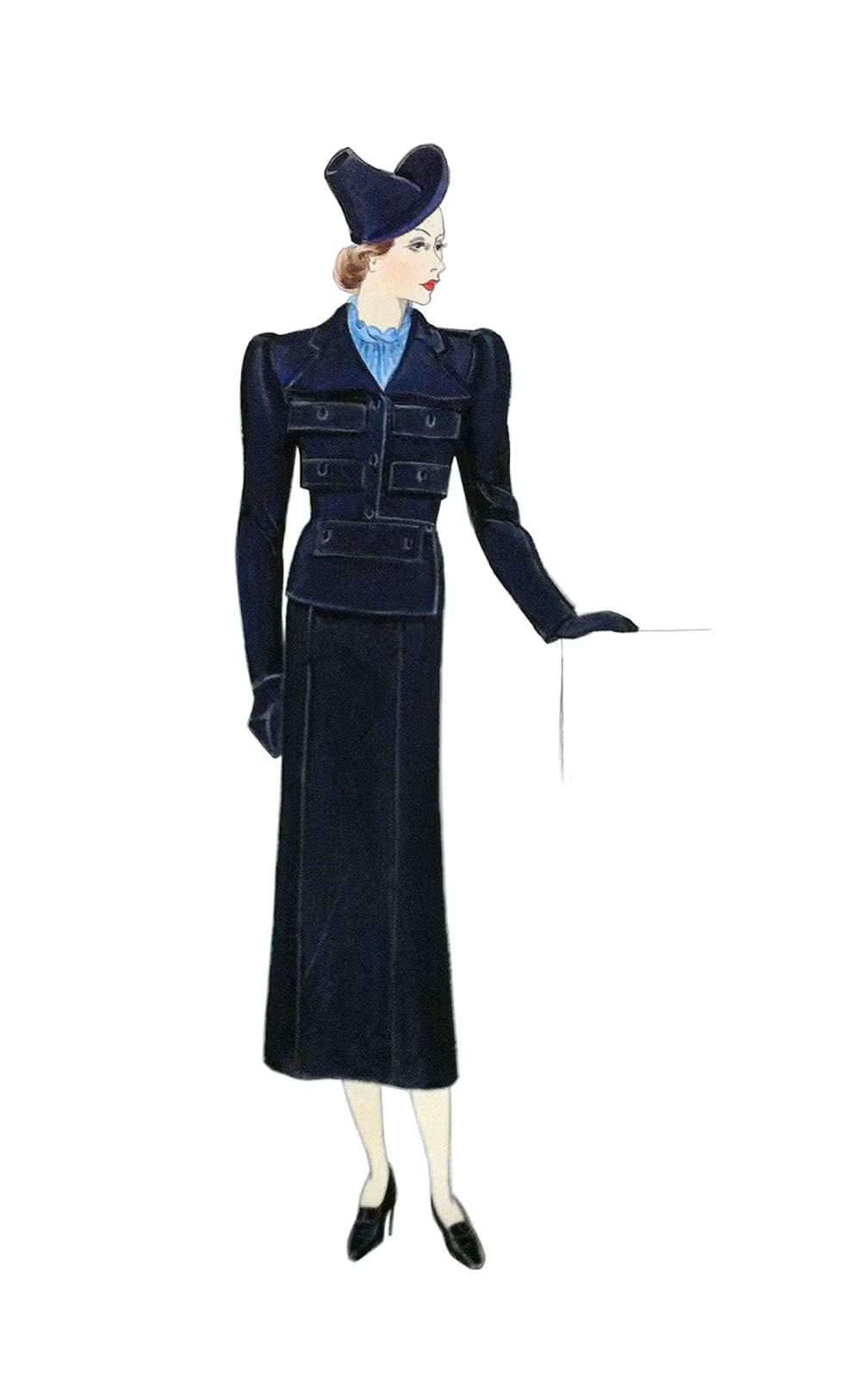 Il tailleur di Elsa Schiaparelli ispirato alla scultura di Salvador Dalì.