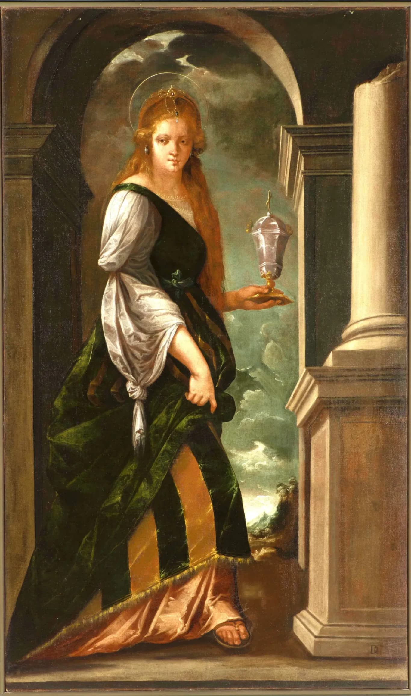 Domenico Carpinoni, Santa Maria Maddalena, 1620-1625 circa, olio su tela, 176 × 103 cm, Clusone, chiesa della Beata Vergine del Paradiso.