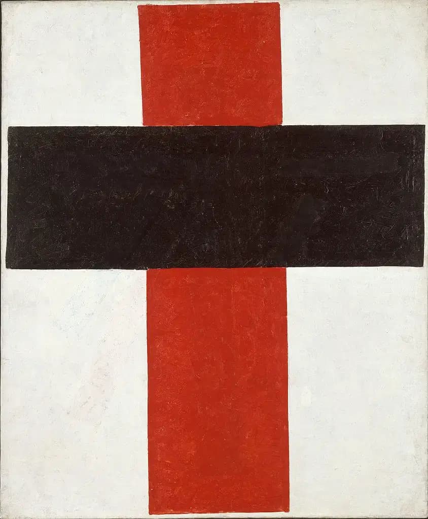 Kazimir Malevič, Croce suprematista, 1920, olio su tela, 84 x 69,5 cm, Amsterdam, Stedelijk Museum.