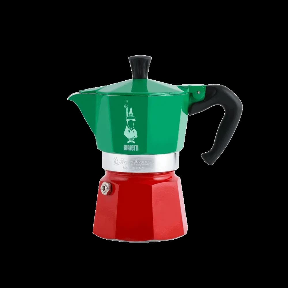 Una versione della Moka Bialetti che ne esalta l'italianità. © Bialetti