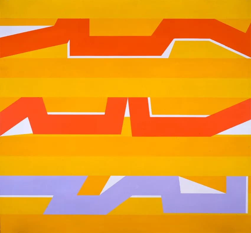 Claudio Verna, Tempo presente 2, 1967, olio su tela, 120 x 130 cm, collezione privata.