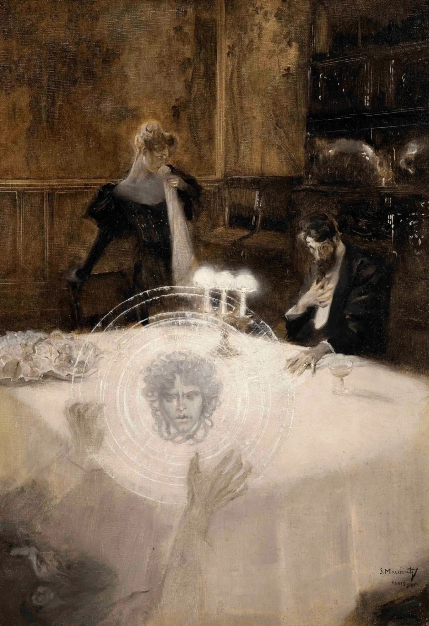 Serafino Macchiati, La seduta spiritica, 1905.