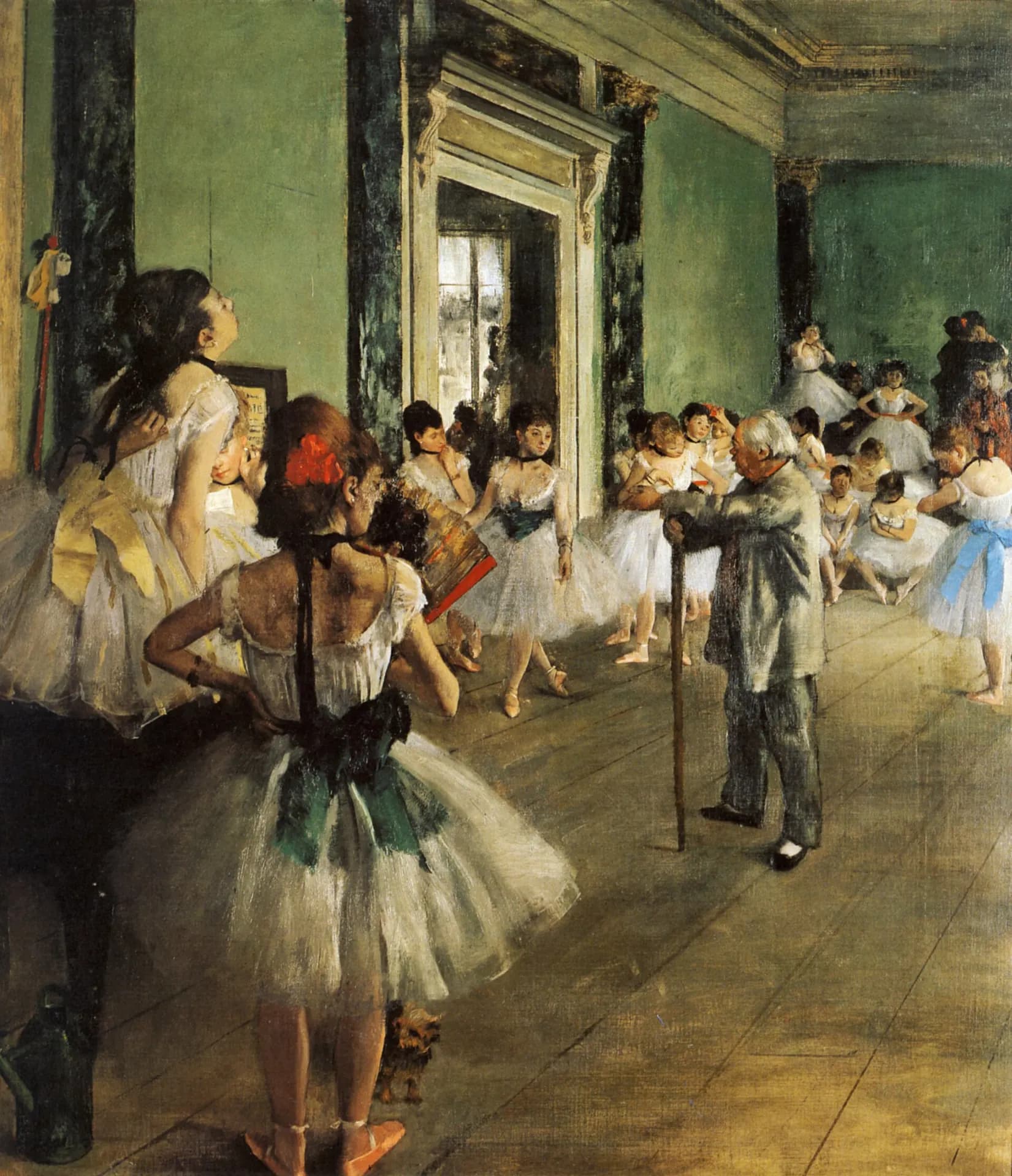 Edgar Degas, La scuola di danza, 1873-1876, olio su tela, 85 × 75 cm, Musée d'Orsay, Parigi.