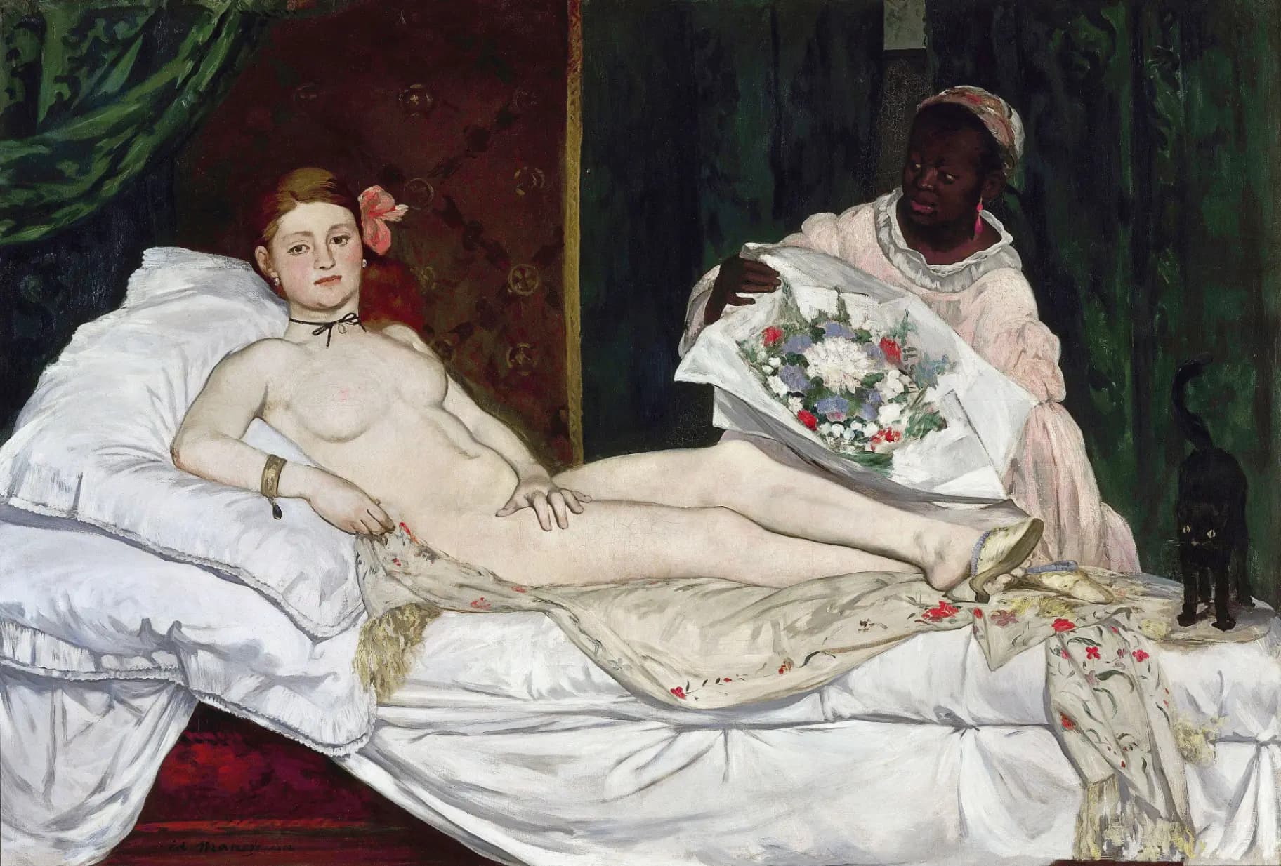 Édouard Manet, Olympia, 1863, olio su tela, 130,5 x 191 cm, © Museo d'Orsay, Dist. RMN-Grand Palais / Patrice Schmidt