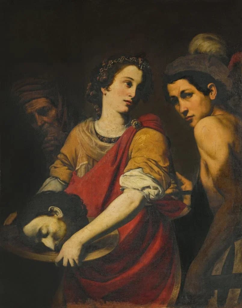 Diana de Rosa/Annella di Massimo (attr.), Salomè con la testa di San Giovanni Battista, olio su tela, 27,5 x 99,7 cm, collezione privata. © Sotheby's