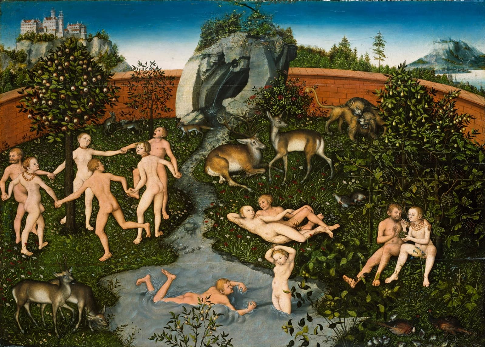 Lucas Cranach, L'età dell'Oro, 1530 circa, olio su tavola, 75 x 103,5 cm, National Museum of Art, Architecture and Design, Oslo.