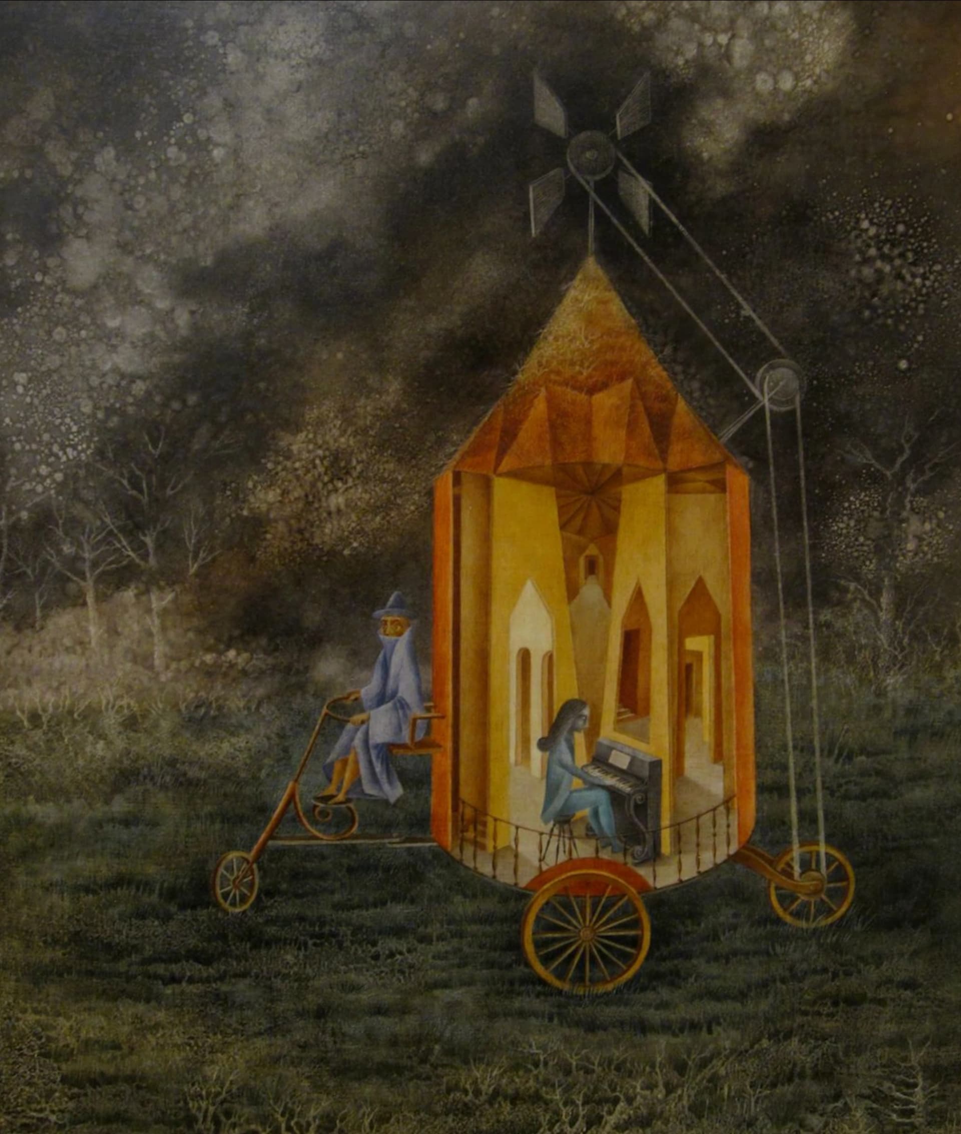 Remedios Varo, Roulotte, 1956.