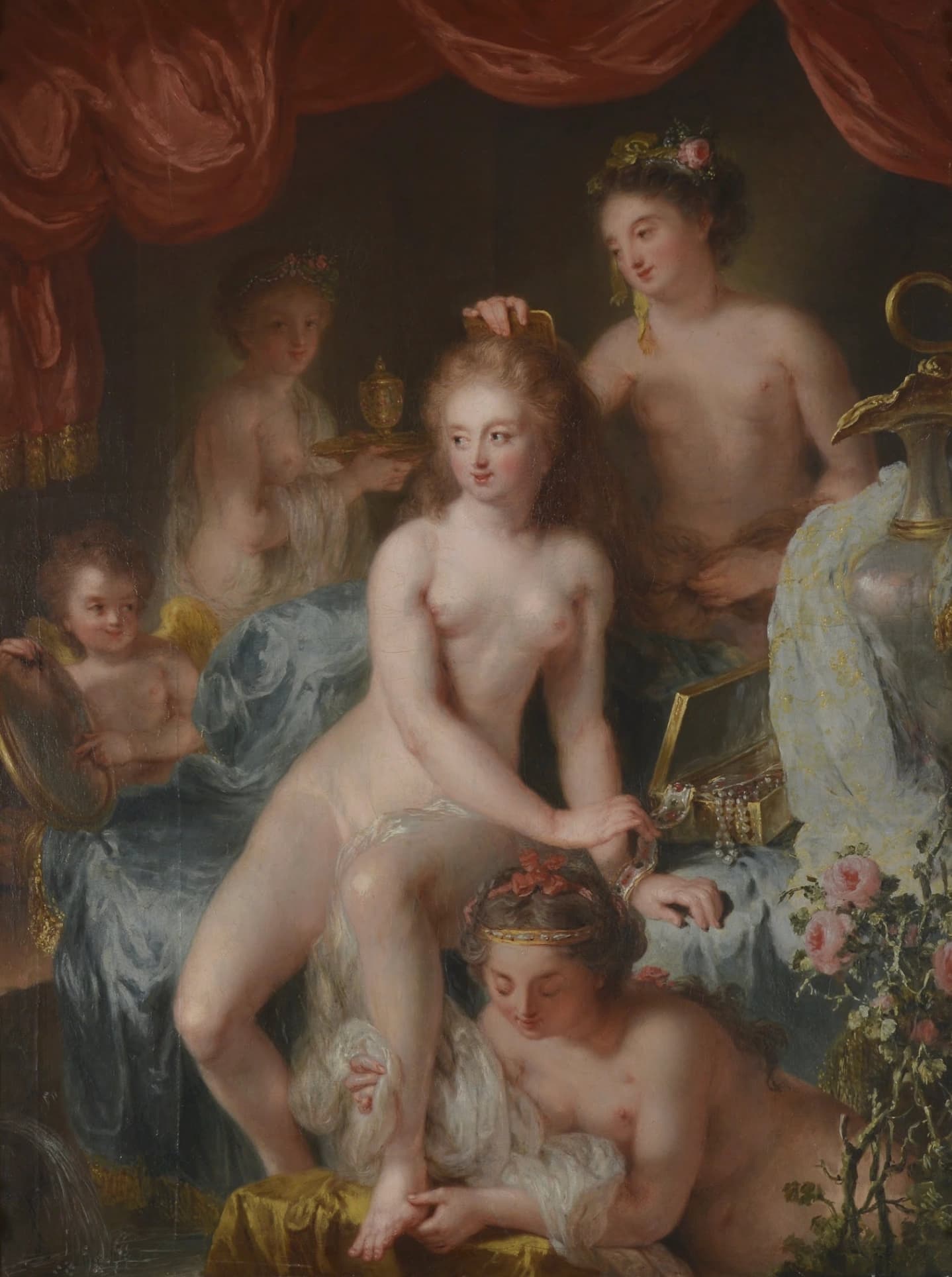 Anna Dorothea Therbusch, Toletta di Venere, 1772, 134 x 100 cm, New Chambers Sanssouci, Fondazione dei castelli e dei giardini prussiani di Berlino-Brandeburgo Potsdam.