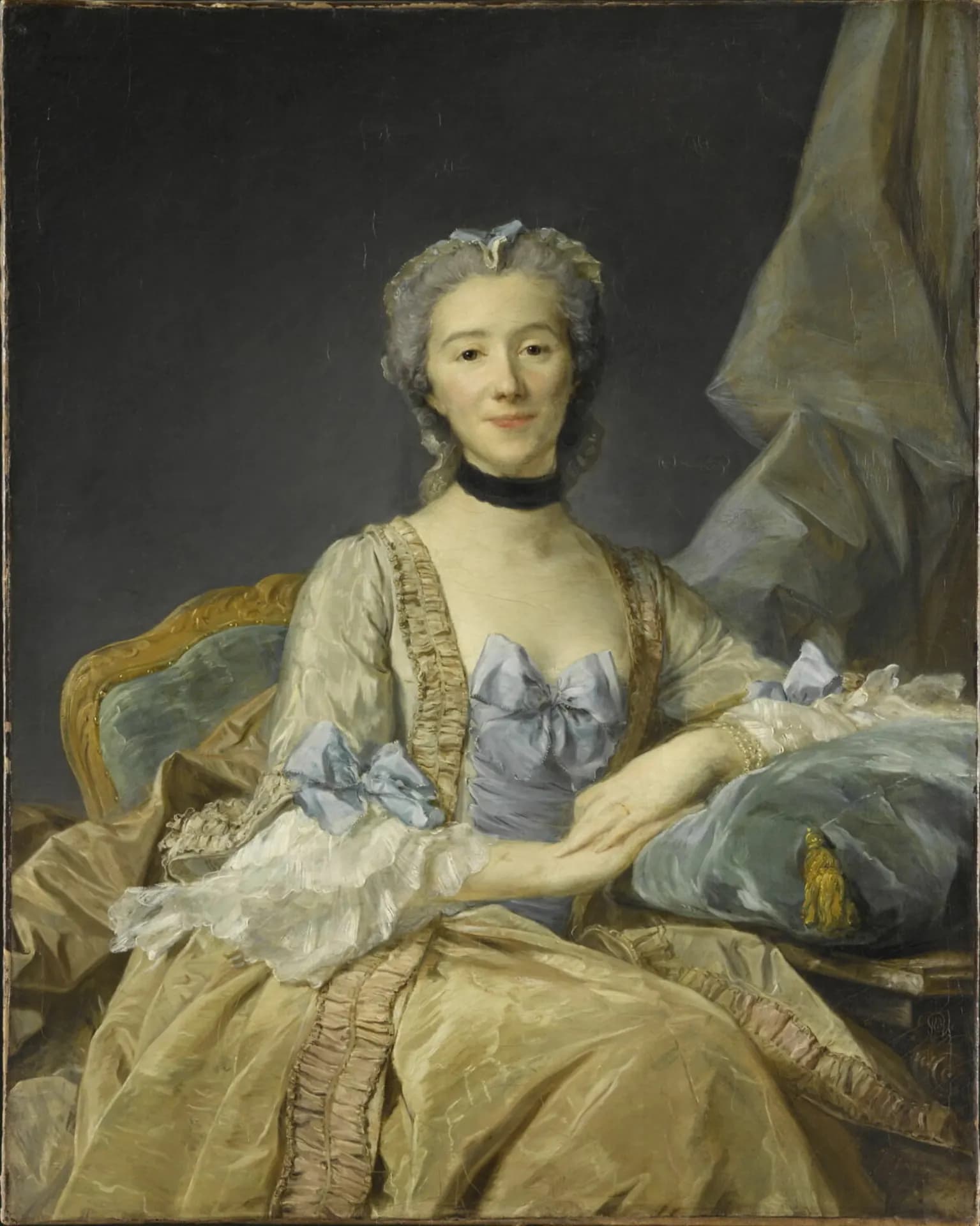 Jean-Baptiste Perronneau, Madame de Sorquainville, 1749, Museo del Louvre, Parigi. © 2008 GrandPalaisRmn (Museo del Louvre) / Jean-Gilles Berizzi