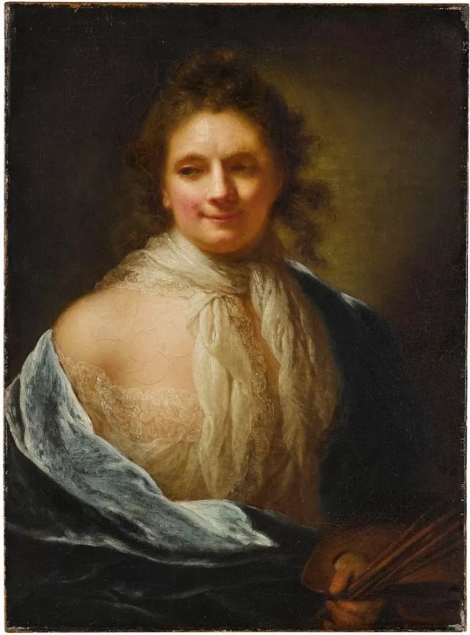 Anna Dorothea Therbusch, Autoritratto , 1761, olio su tela, 66 x 49 cm, Staatsgalerie Stuttgart, Stoccarda.