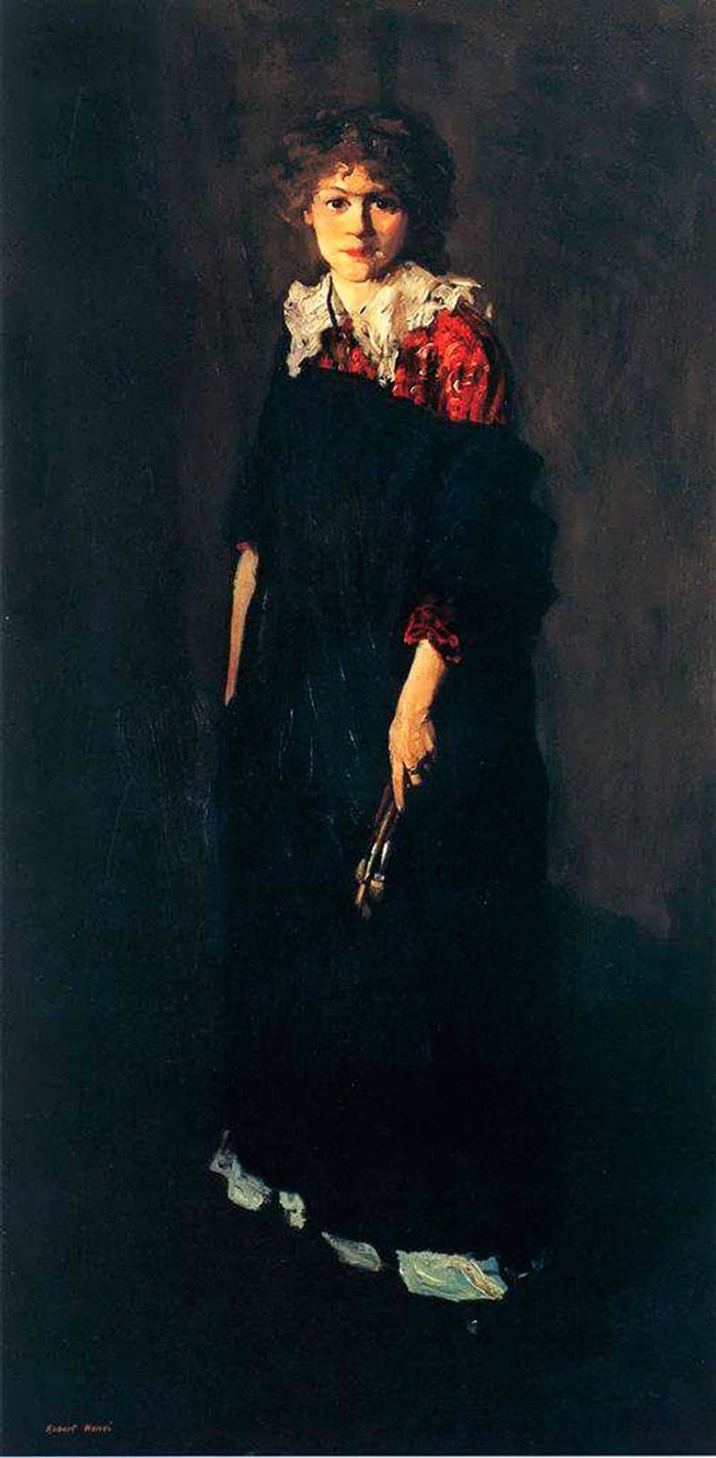 Robert Henri, The Art Student (Ritratto di Josephine Nivision), 1906, 196,22 × 97,79 cm, Milwaukee Art Museum.